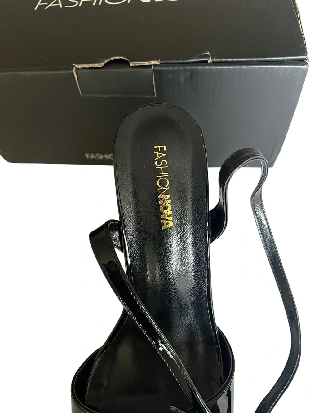 Fashion Nova Black Midnight Muse Wedges Size 9